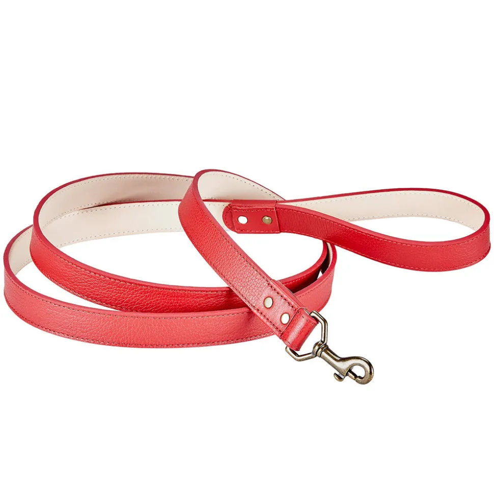 Pebble Grain Leather Dog Leash