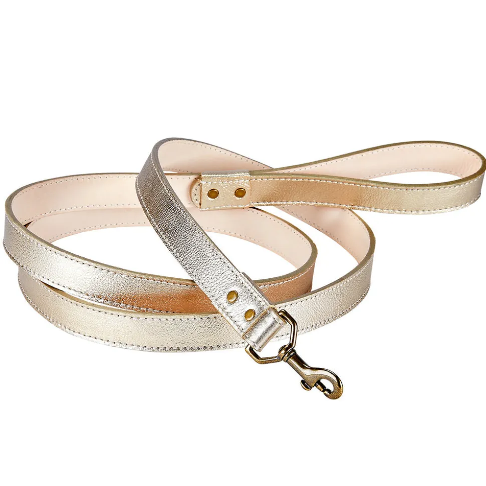 Pebble Grain Leather Dog Leash