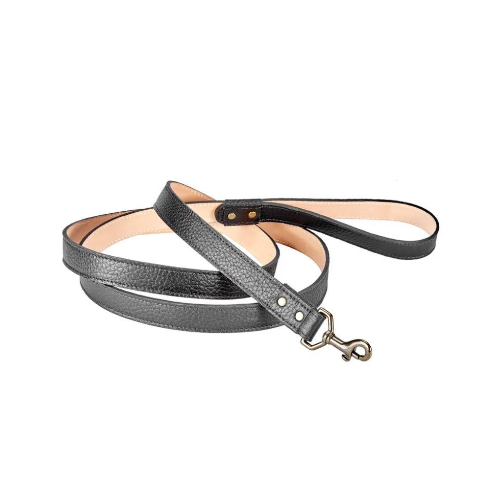 Pebble Grain Leather Dog Leash