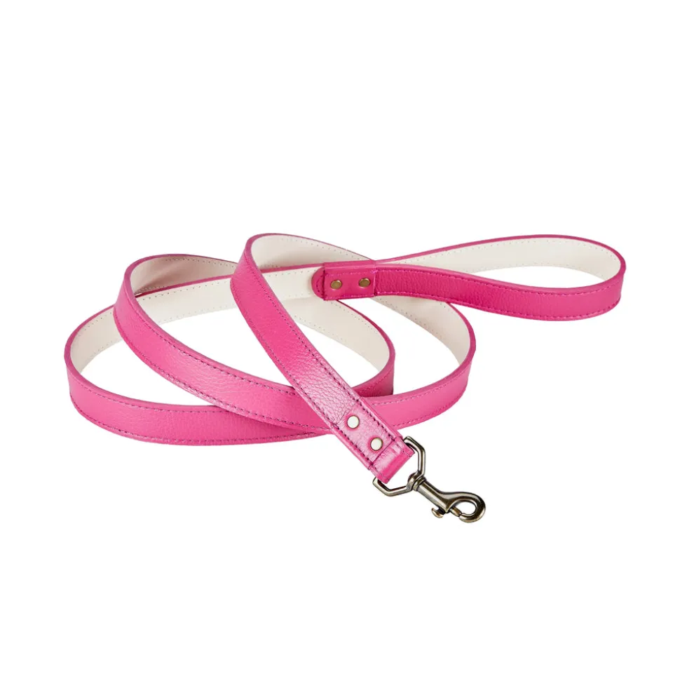 Pebble Grain Leather Dog Leash