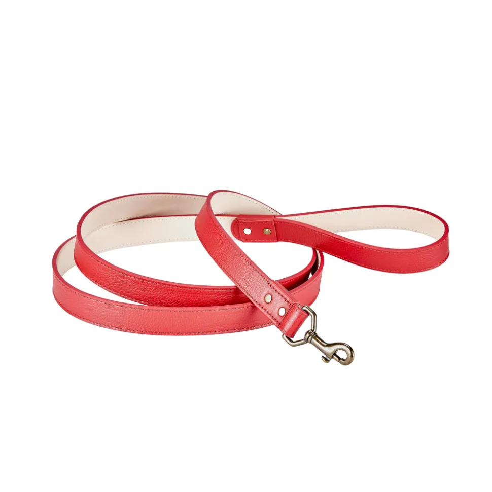 Pebble Grain Leather Dog Leash
