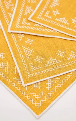 Pedralbes Placemats in Marigold, Set of 4