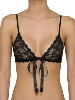 Peek-a-Boo Lace Front Tie Bralette