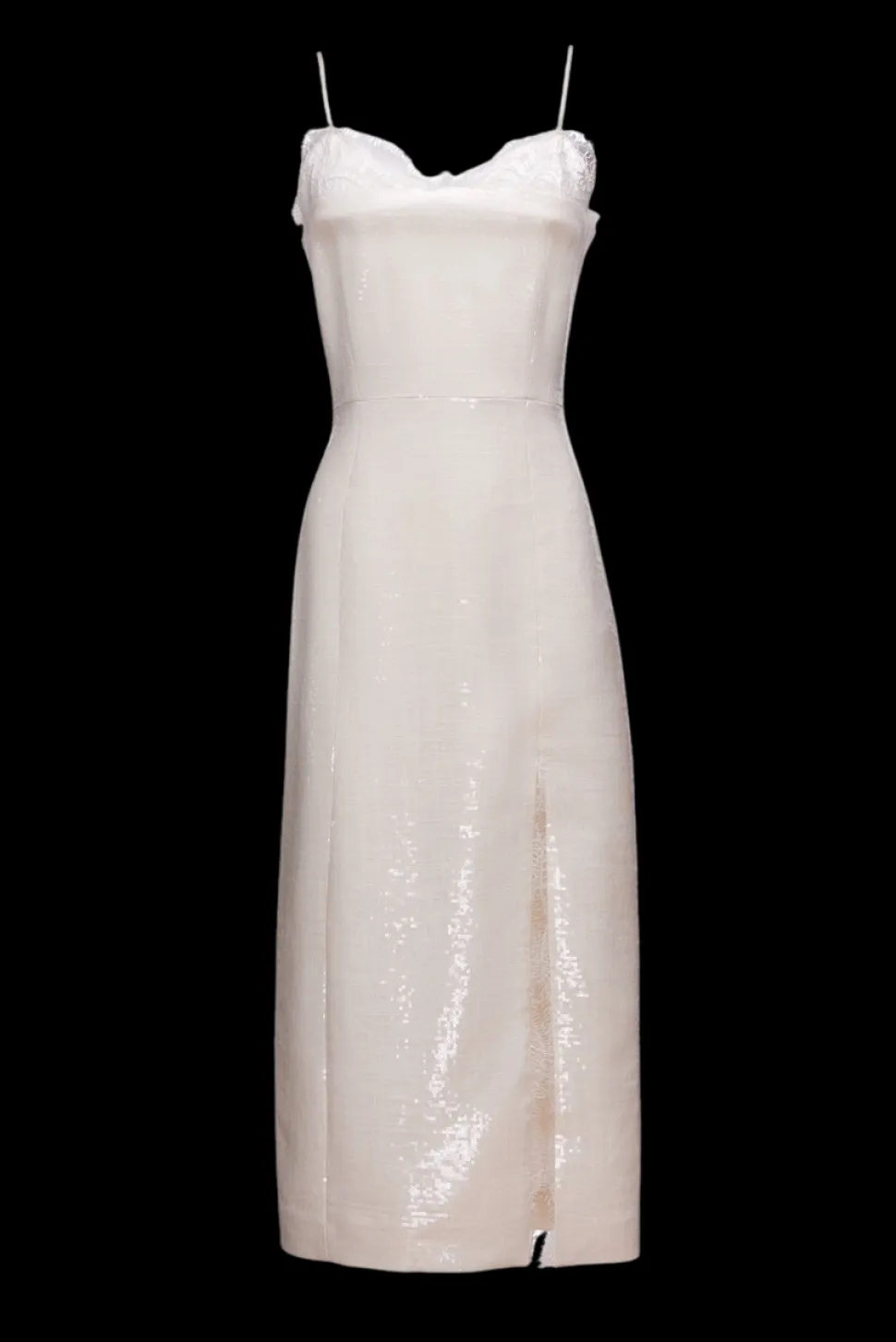Penny Dress in Ivory Sequin Linen