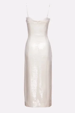 Penny Dress in Ivory Sequin Linen