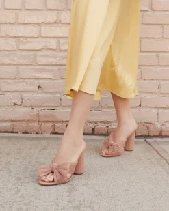 Penny Pleated Bow Heel in Beauty