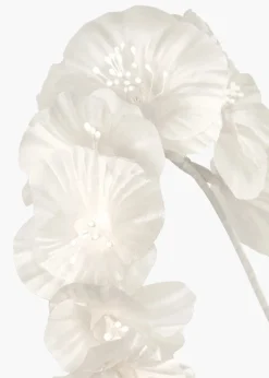 Peony Vine Headband in Cream