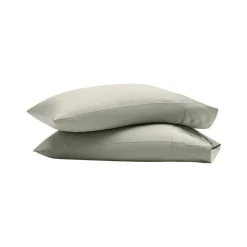 Percale Hemmed Pillowcase Set in Sageleaf