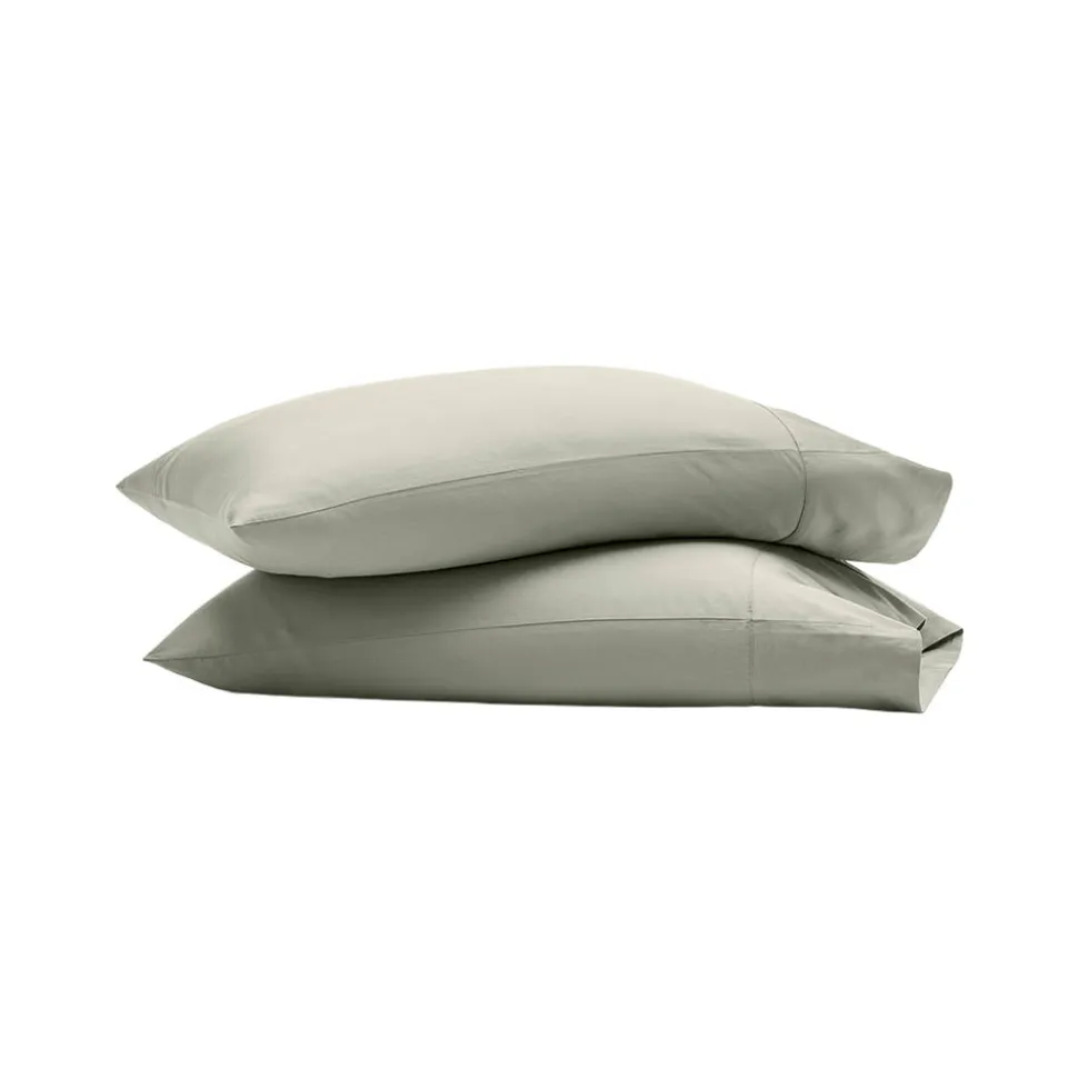 Percale Hemmed Pillowcase Set in Sageleaf