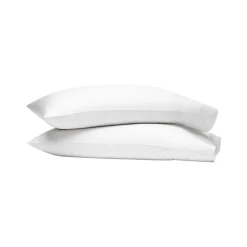 Percale Hemmed Pillowcase Set in White