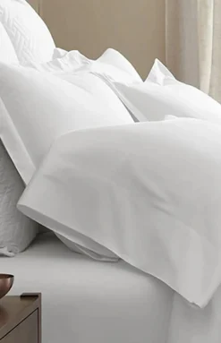 Percale Hemmed Pillowcase Set in White