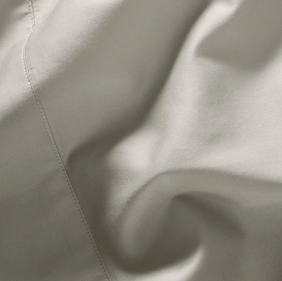 Percale Hemmed Sheet Set in Pewter