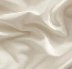Percale Hemmed Sheet Set in Cream