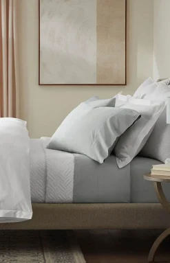 Percale Hemmed Sheet Set in Shore