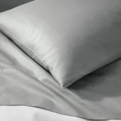 Percale Hemmed Sheet Set in Shore