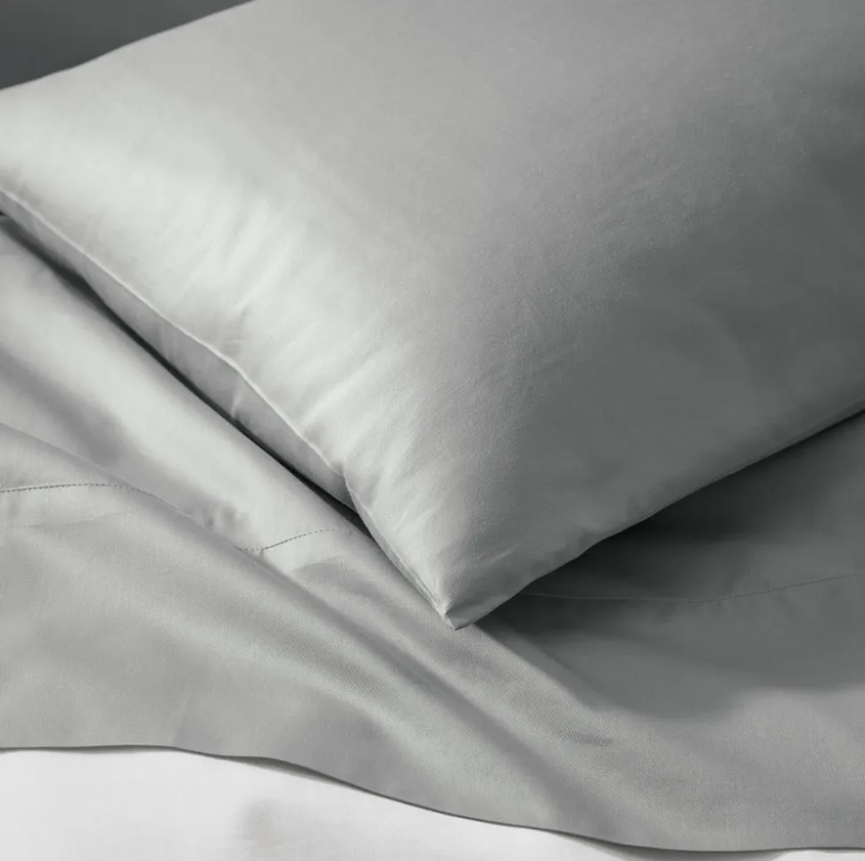 Percale Hemmed Sheet Set in Shore