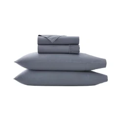 Percale Hemmed Sheet Set in Mineral