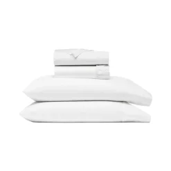 Percale Hemmed Sheet Set in White