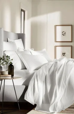 Percale Hemmed Sheet Set in White