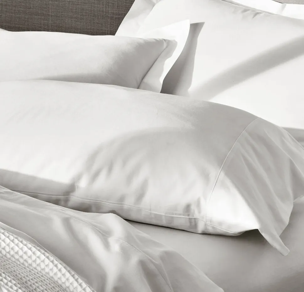 Percale Hemmed Sheet Set in White