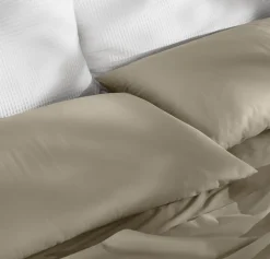 Percale Hemmed Sheet Set in Oak