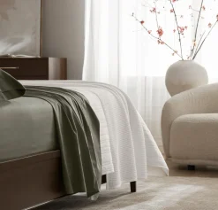 Percale Hemmed Sheet Set in Juniper