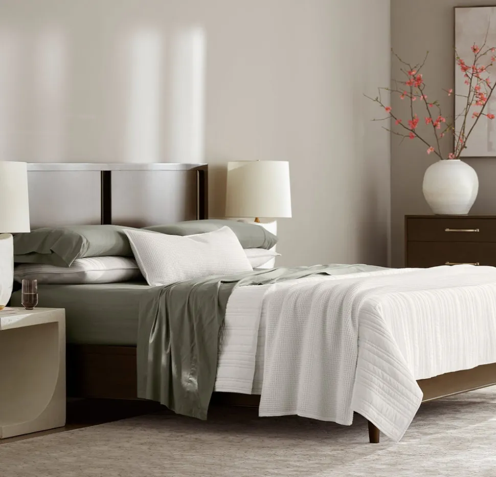 Percale Hemmed Sheet Set in Juniper
