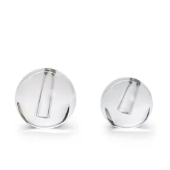Perfect Circles Crystal Vases, Set of 2