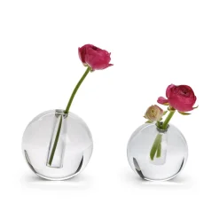 Perfect Circles Crystal Vases, Set of 2