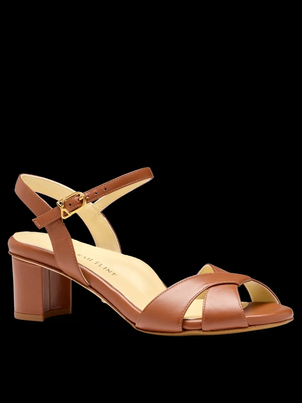 Perfect Crossover Sandal 50 in Congnac Calf