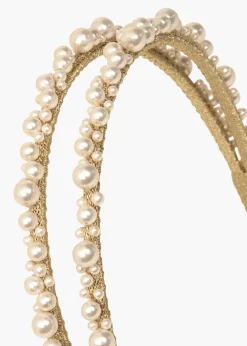 Perlita Headband in Pearl