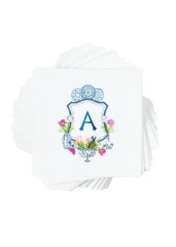 Personalized Crest Cocktail Napkins
