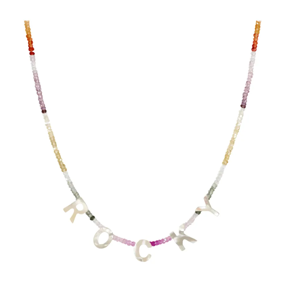 Personalized Mother of Pearl Letter Necklace