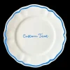 Personalized Quote Dinner Scalloped Plate, Set of 6