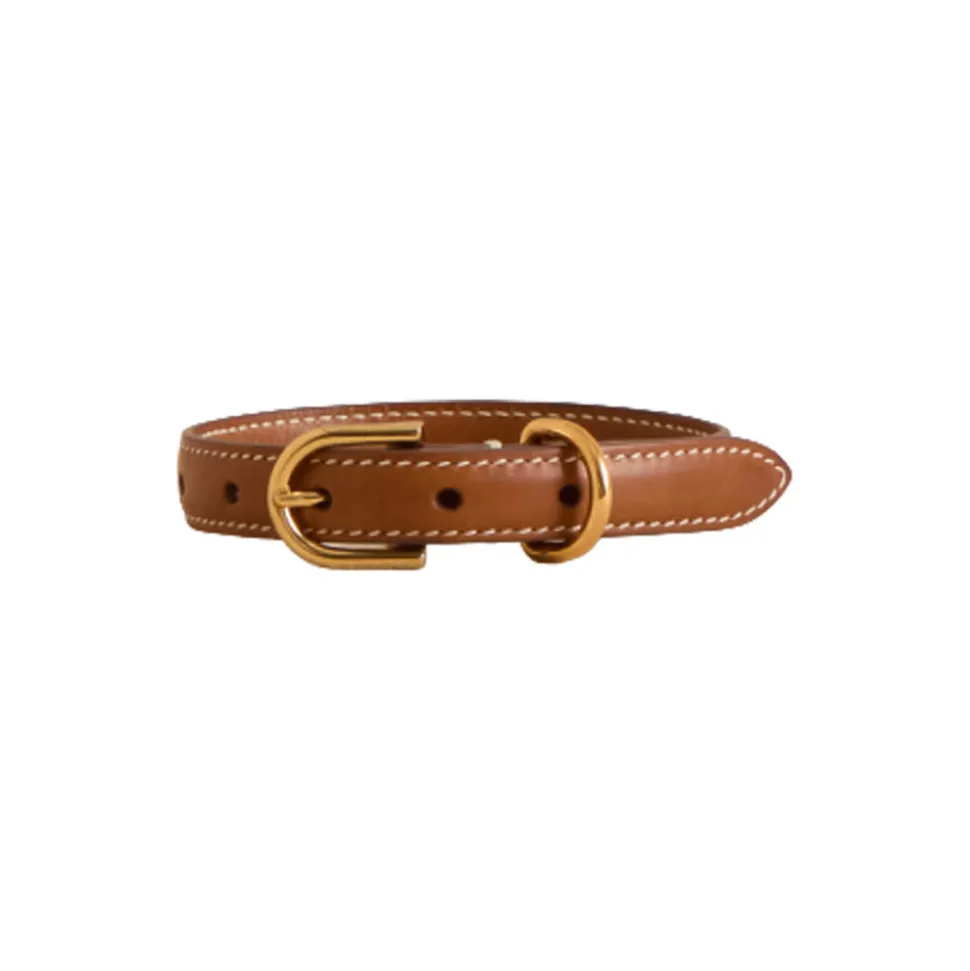 Pet Collar 15 in Vacchetta Luggage