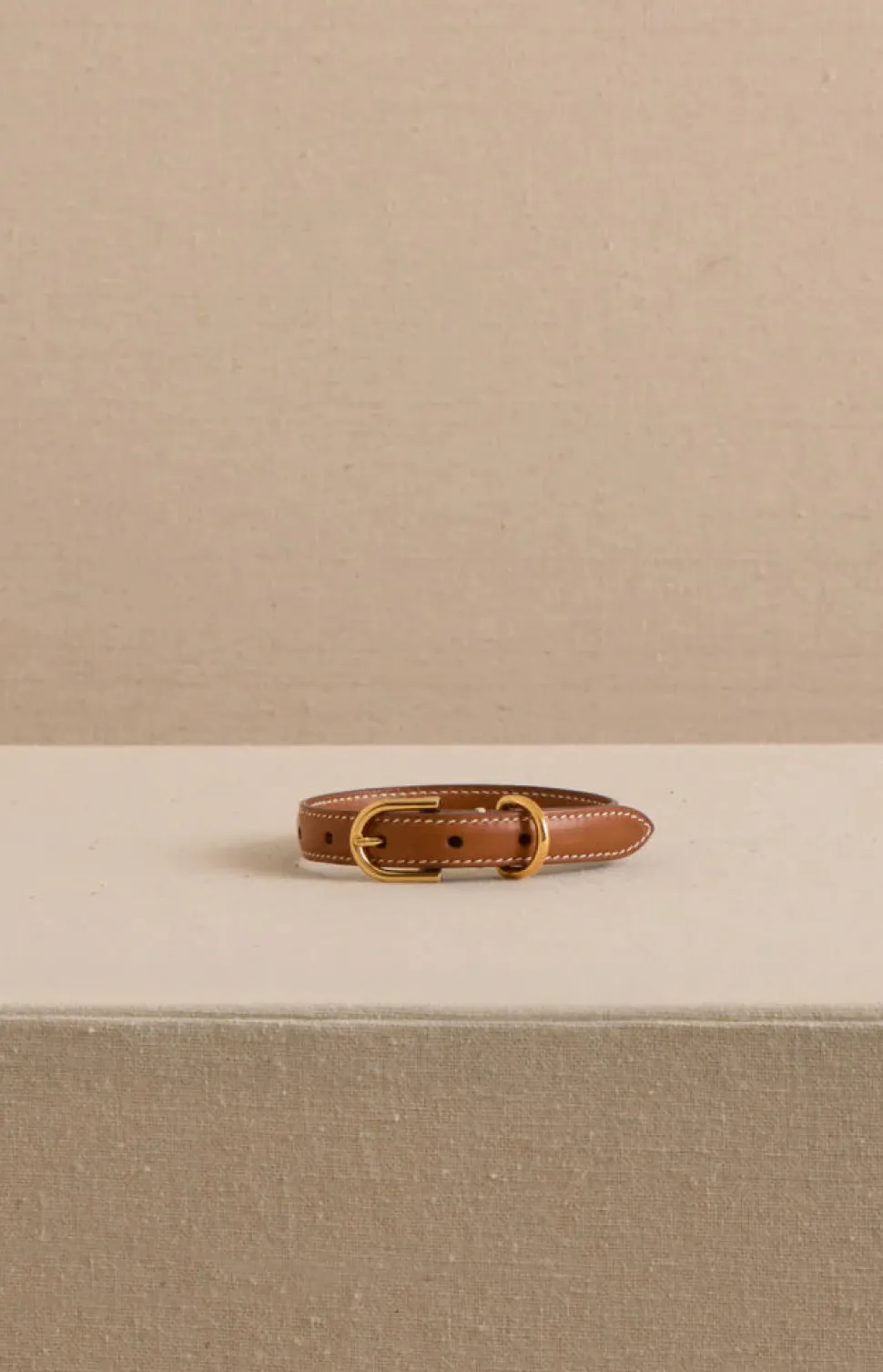 Pet Collar 15 in Vacchetta Luggage