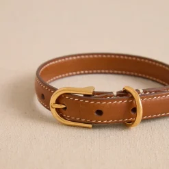 Pet Collar 15 in Vacchetta Luggage