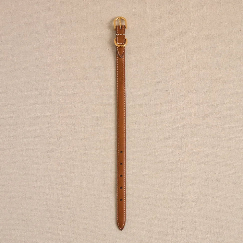Pet Collar 15 in Vacchetta Luggage
