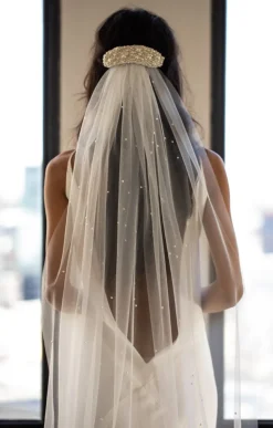 Petite Ana Bridal Pearl Hair Piece