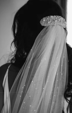 Petite Ana Bridal Pearl Hair Piece