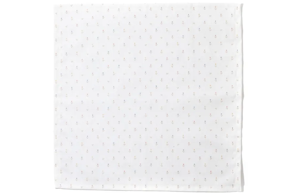 Petite Flower Garden Napkins in White, Set of 4