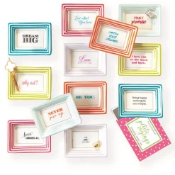 Petite Wise Saying Tray in Gift Box, Set of 12