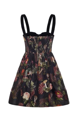 Pheobe Mini Dress in Woodland Black