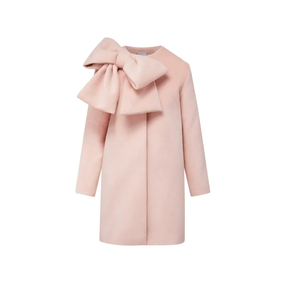 Phoebe Coat in Rose Meringue Wool Angora