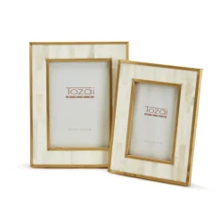 Photo Frame with Brass Border, Set of 2