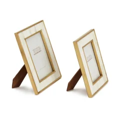 Photo Frame with Brass Border, Set of 2