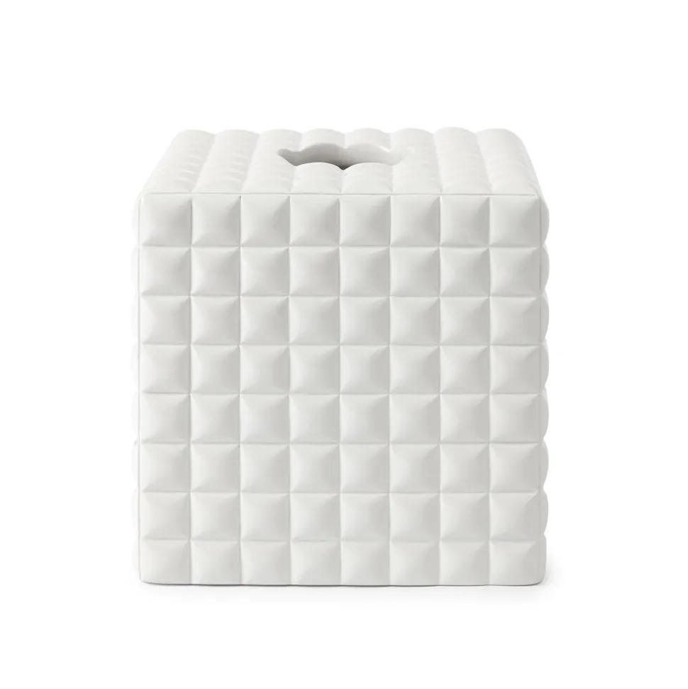 Piazza Tissue Holder in White
