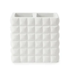 Piazza Toothbrush Holder in White