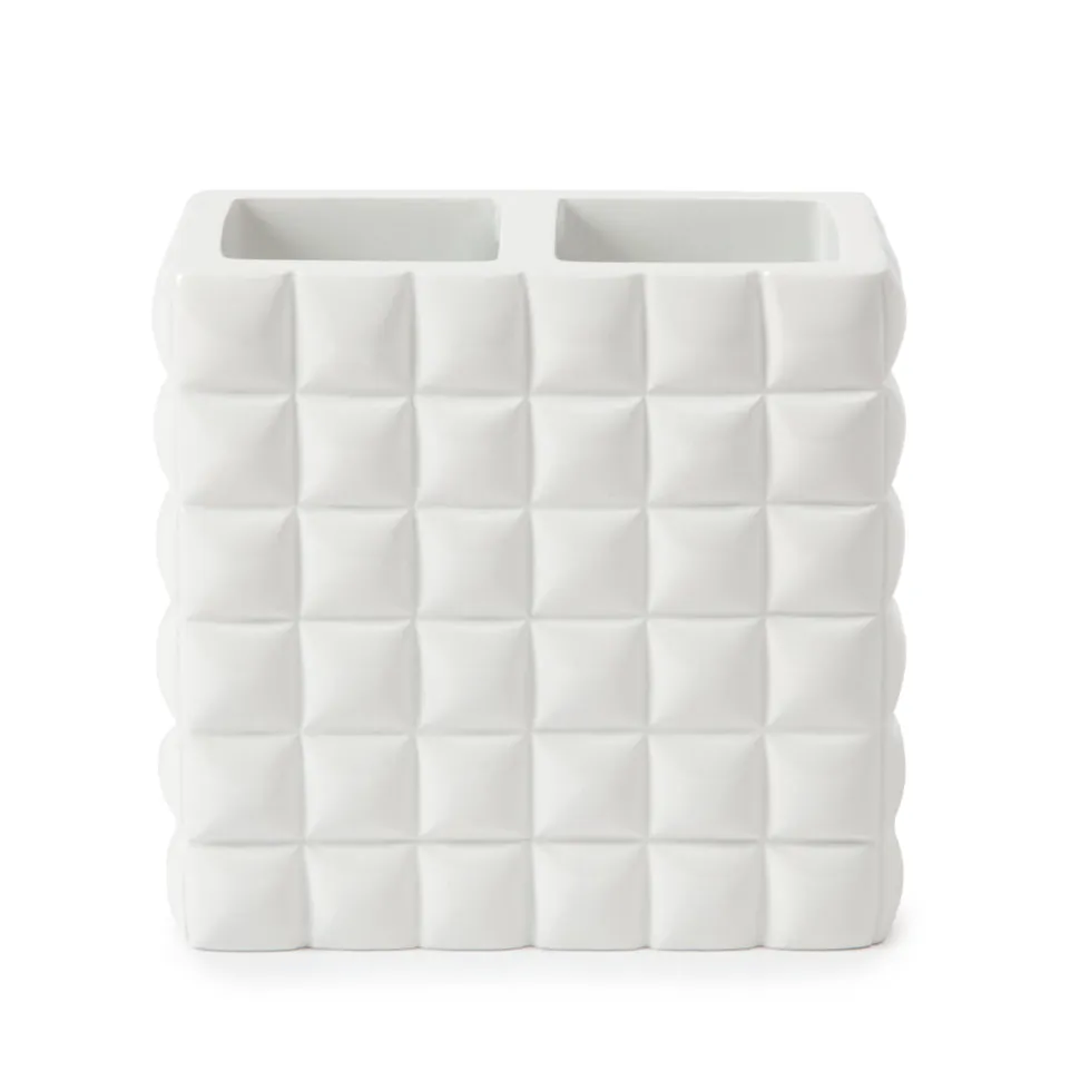 Piazza Toothbrush Holder in White