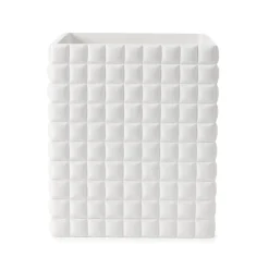 Piazza Waste Basket in White